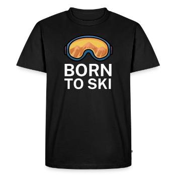 Born to ski - T-shirt Premium bio Homme - noir - Devant - Nico (187cm)