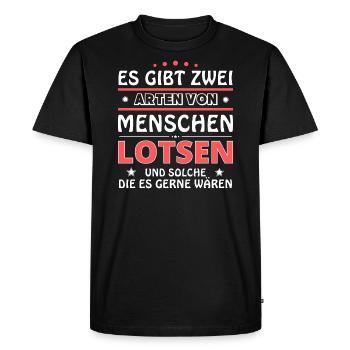 Cadeau Pilotes - Deux Types de... Concevoir - T-shirt Premium bio Homme - noir - Devant - Nico (187cm)