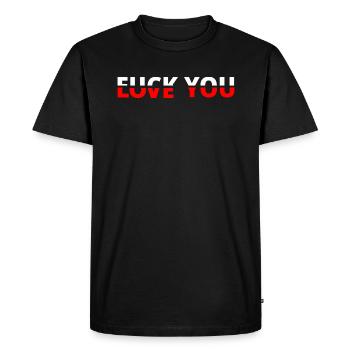Sort Fuck you Love you Film Movie Cinéma Cinéma - T-shirt Premium bio Homme - noir - Devant - Nico (187cm)