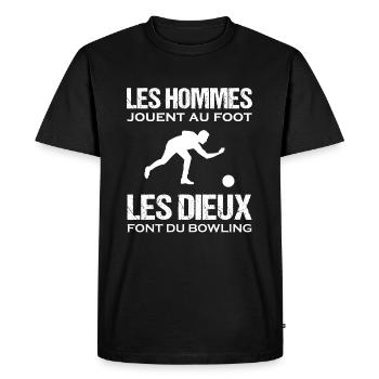 Bowling passion quille humour cadeau drôle - T-shirt Premium bio Homme - noir - Devant - Nico (187cm)