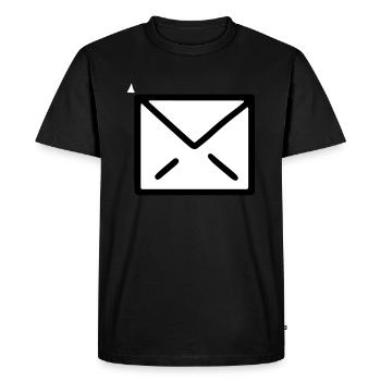 Letter letter symbol letter icon envelope message - Men's Premium Organic T-Shirt - black - Front - Nico (187cm)