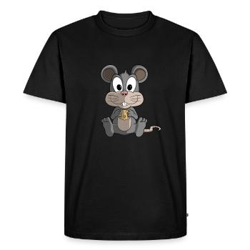 Souris de dessin animé mignonne - T-shirt Premium bio Homme - noir - Devant - Nico (187cm)