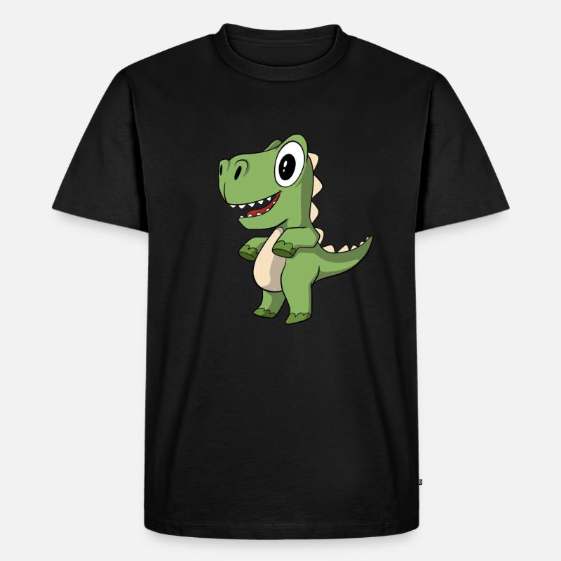 T-Rex Dinosaurier - Männer Premium Bio T-Shirt - Schwarz