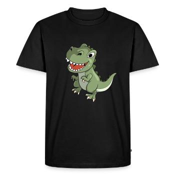 Dinosaures T-Rex - T-shirt Premium bio Homme - noir - Devant - Nico (187cm)