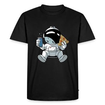 Fast Food Astronaut - Men's Premium Organic T-Shirt - black - Front - Nico (187cm)