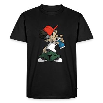 Sprayer Graffiti Urban - Men's Premium Organic T-Shirt - black - Front - Nico (187cm)