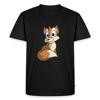 Mignon Cartoon Fox - T-shirt Premium bio Homme - noir - Devant - Nico (187cm)