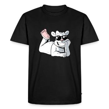 Ours polaire cool - T-shirt Premium bio Homme - noir - Devant - Nico (187cm)