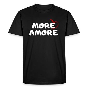 More Amore Favorite Person Valentine's Day Gift - Men's Premium Organic T-Shirt - black - Front - Nico (187cm)