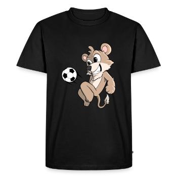 Leo joue au football - T-shirt Premium bio Homme - noir - Devant - Nico (187cm)