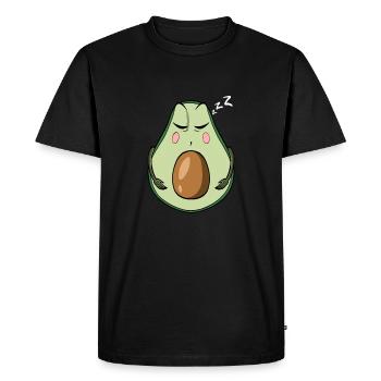 Avocat endormi - T-shirt Premium bio Homme - noir - Devant - Nico (187cm)