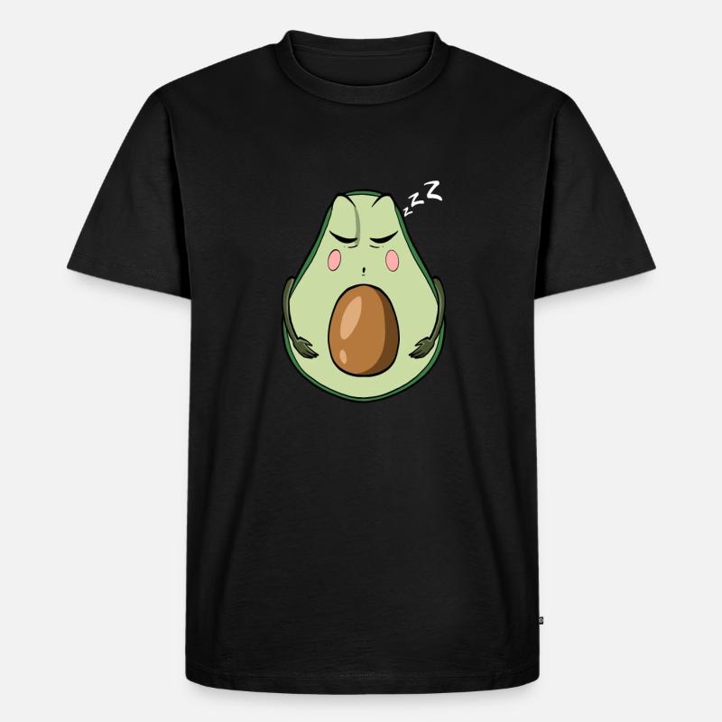 Schlafende Avocado - Männer Premium Bio T-Shirt - Schwarz