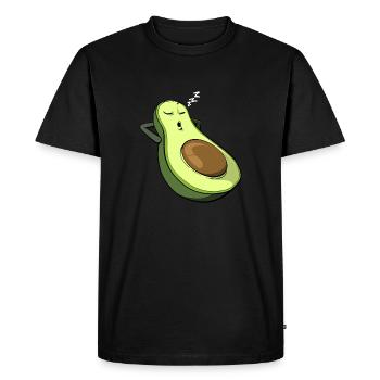 Avocat endormi - T-shirt Premium bio Homme - noir - Devant - Nico (187cm)