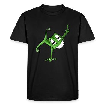 Circus Frog Handstand - Men's Premium Organic T-Shirt - black - Front - Nico (187cm)