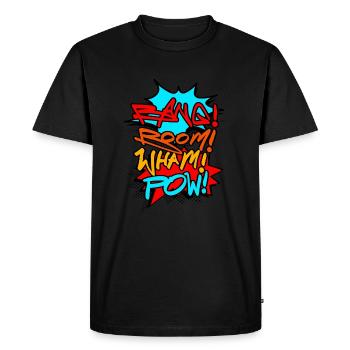 Bulles de discours de bande dessinée - T-shirt Premium bio Homme - noir - Devant - Nico (187cm)