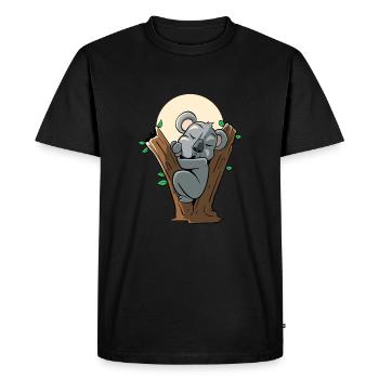 Sleeping Koala Bear - Men's Premium Organic T-Shirt - black - Front - Nico (187cm)
