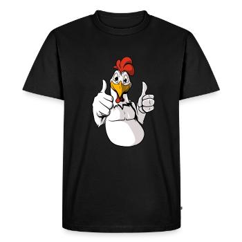 Rooster Chicken Farm Chicken Breeder - Men's Premium Organic T-Shirt - black - Front - Nico (187cm)