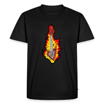 Cool Burning Guitare - T-shirt Premium bio Homme - noir - Devant - Nico (187cm)