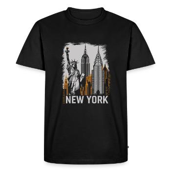 New York, États-Unis, Amérique - T-shirt Premium bio Homme - noir - Devant - Nico (187cm)