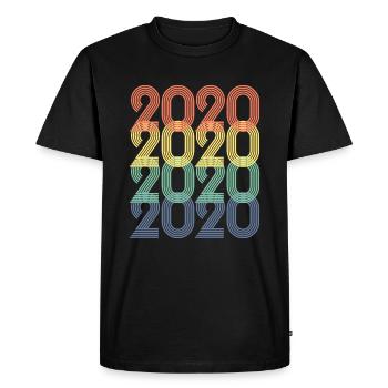 Cool Retro 2020, 3 ans, 3ème anniversaire Enfants - T-shirt Premium bio Homme - noir - Devant - Nico (187cm)