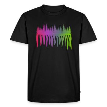 Flux forestiers - T-shirt Premium bio Homme - noir - Devant - Nico (187cm)