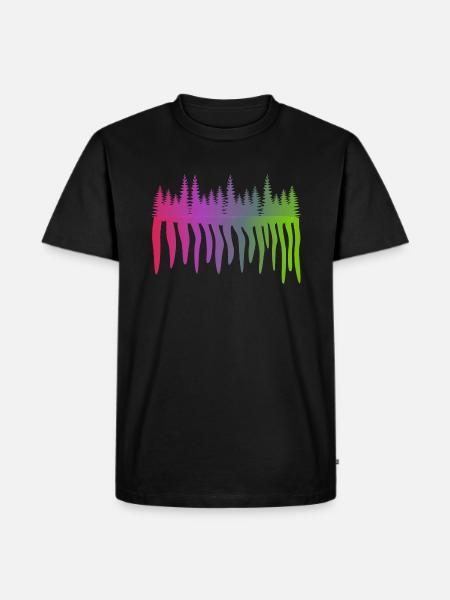 Forest flows - Men's Premium Organic T-Shirt - black