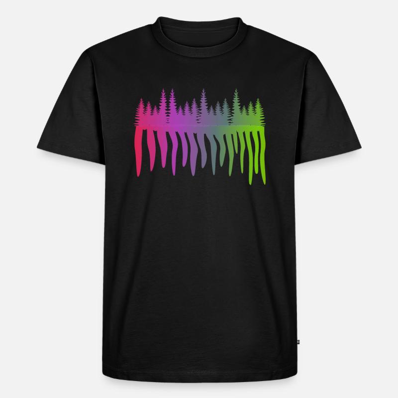 Wald fliesst - Männer Premium Bio T-Shirt - Schwarz