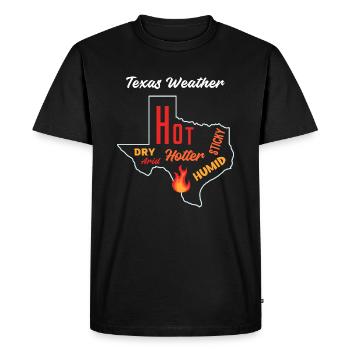 Texas Weather Crazy Heat Design for Proud Texans - Men's Premium Organic T-Shirt - black - Front - Nico (187cm)