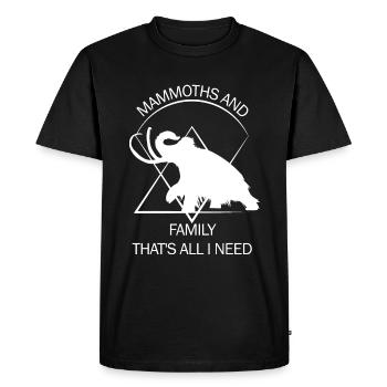 Funny Mammoth Stone Age Ice Age Design Prehistoric - Men's Premium Organic T-Shirt - black - Front - Nico (187cm)