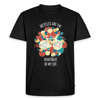 Atelier de réparation de vélos Installateur de vélos Bicyclette - T-shirt Premium bio Homme - noir - Devant - Nico (187cm)