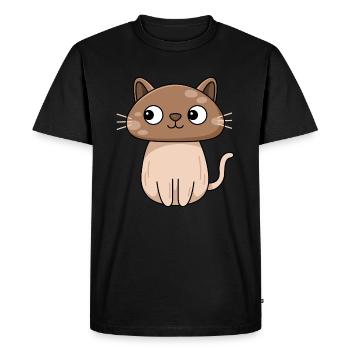 Cat Mushroom Design for Cat Lovers - Men's Premium Organic T-Shirt - black - Front - Nico (187cm)