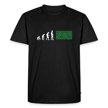 Evolution Künstliche Intelligenz - Männer Premium Bio T-Shirt - Schwarz - Vorne - Nico (187cm)