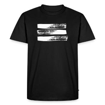 Three brush strips - Men's Premium Organic T-Shirt - black - Front - Nico (187cm)