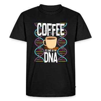 Coffee Its Part Of My DNA - Men's Premium Organic T-Shirt - black - Front - Nico (187cm)