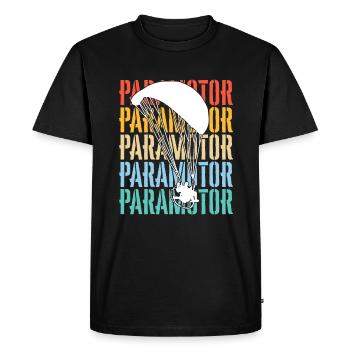 Paramotoring Paramotor - Men's Premium Organic T-Shirt - black - Front - Nico (187cm)