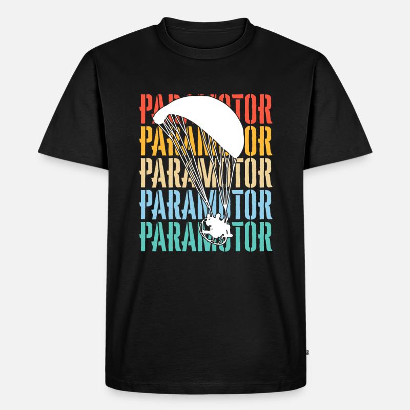 Paramotoring Paramotor - Männer Premium Bio T-Shirt - Schwarz