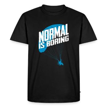 Parapente motorisé Normal est ennuyeux - T-shirt Premium bio Homme - noir - Devant - Nico (187cm)