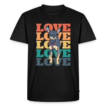 Chien Chihuahua J’Adore les Chihuahuas - T-shirt Premium bio Homme - noir - Devant - Nico (187cm)