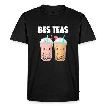 Thé au lait Boba Bes Thés - T-shirt Premium bio Homme - noir - Devant - Nico (187cm)