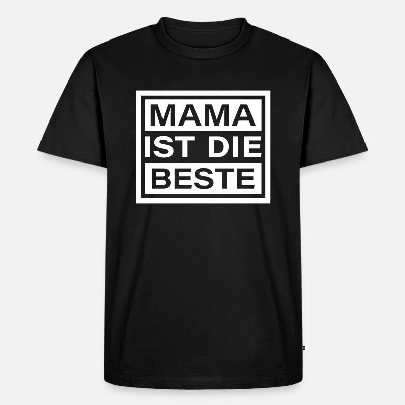 Mama ist die Beste - Männer Premium Bio T-Shirt - Schwarz
