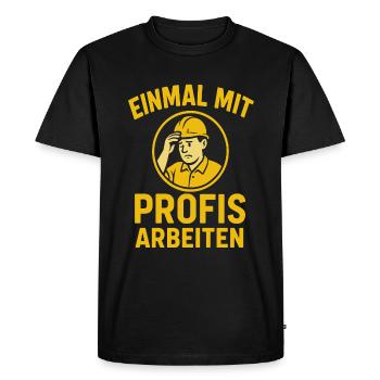 Travaillez avec des professionnels pour une fois - T-shirt Premium bio Homme - noir - Devant - Nico (187cm)