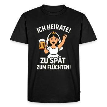 Hen Party Bridal Beer Crown - Men's Premium Organic T-Shirt - black - Front - Nico (187cm)
