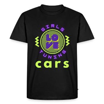 Les filles adorent les voitures de tuning - T-shirt Premium bio Homme - noir - Devant - Nico (187cm)