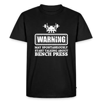 Entraînement en force sur table - T-shirt Premium bio Homme - noir - Devant - Nico (187cm)