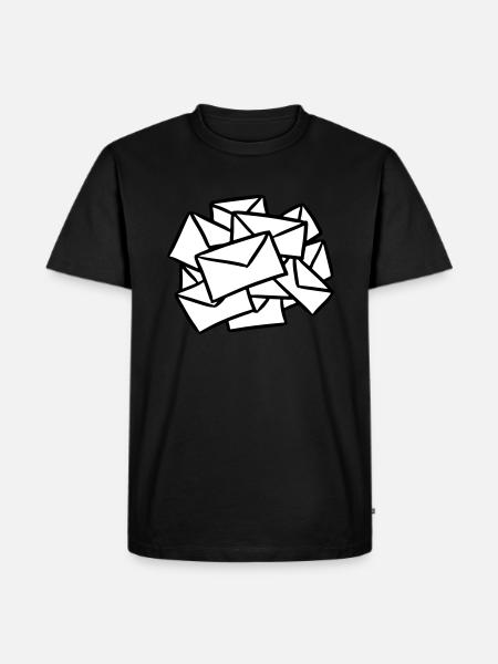 Breve postbud breve brev mail post beskeder - Herre Premium økologisk T-shirt - sort