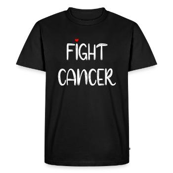 Combattre le cancer Cœur - T-shirt Premium bio Homme - noir - Devant - Nico (187cm)
