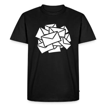 Letters Messages Inbox message mail - Men's Premium Organic T-Shirt - black - Front - Nico (187cm)