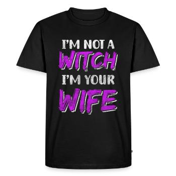 Witchcraft broom - Men's Premium Organic T-Shirt - black - Front - Nico (187cm)