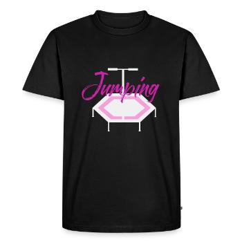 trampoline sauteuse cadeau saut sautant trampoline - T-shirt Premium bio Homme - noir - Devant - Nico (187cm)