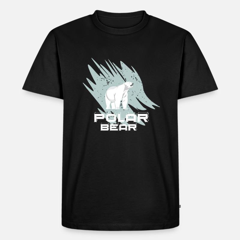 Polar Bär - Männer Premium Bio T-Shirt - Schwarz